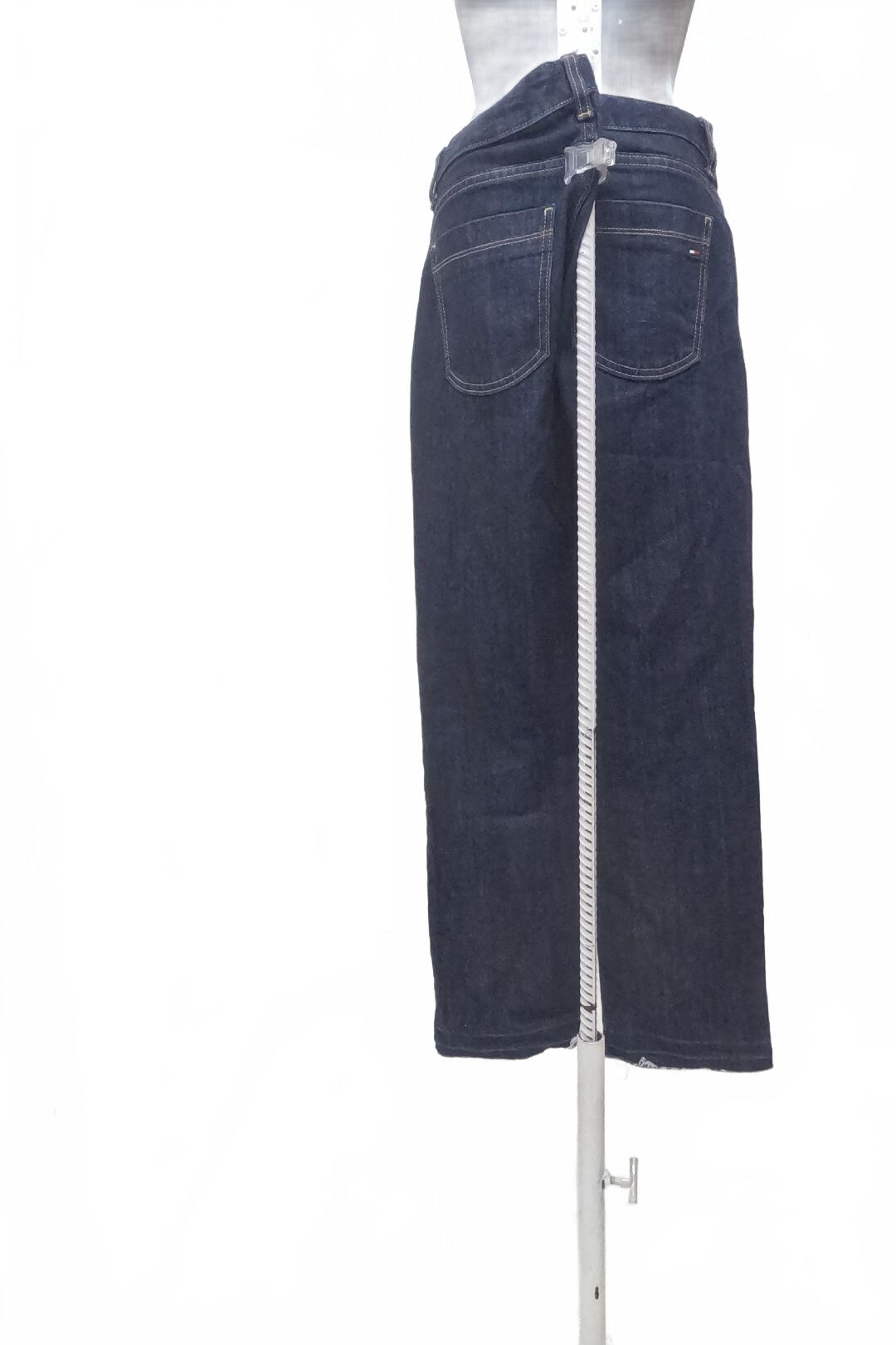 Dámske nohavice Tommy Hilfiger, farba denim, veľkosť M