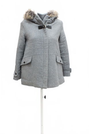 Dievčenský kabát Zara, farba sivá, veľkosť 164