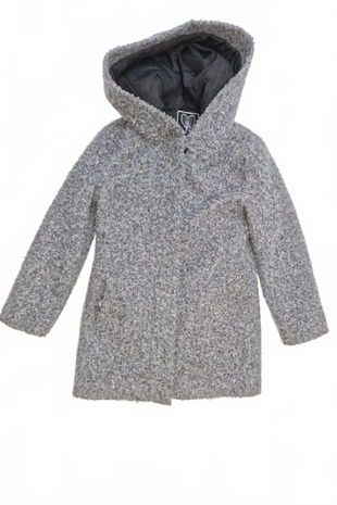 Dievčenský zimný kabát C&A, farba sivá, veľkosť 152