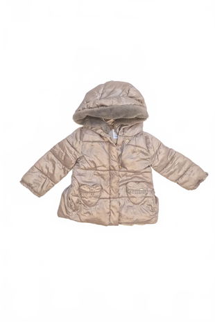 Dievčenská zimná bunda Genesis, farba hnedá, veľkosť 1-3 r