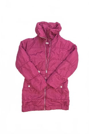Dievčenská zimná bunda H&M, farba bordó, veľkosť 152