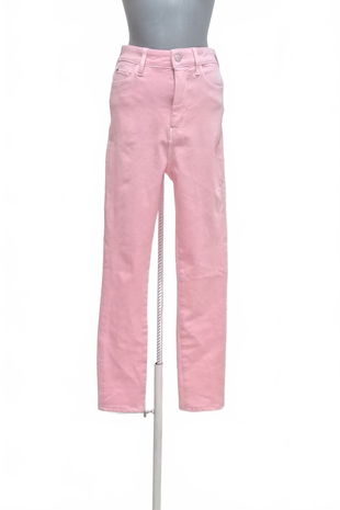Dámske nohavice Tommy Hilfiger, farba ružová, veľkosť S