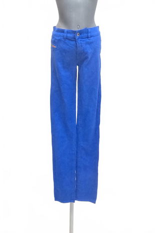 Dámske nohavice Diesel, farba modrá, veľkosť M
