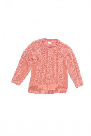 Dievčenský sveter F&F, farba ružová, veľkosť 8-9 r