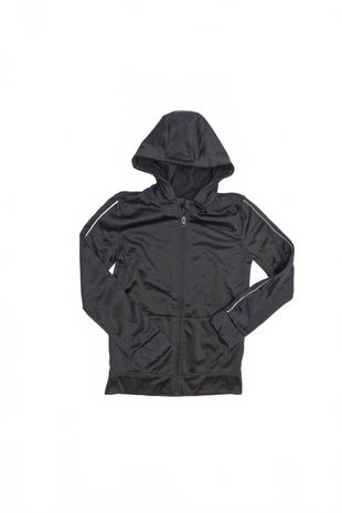 Chlapčenská mikina Ergee bez potlače, farba čierna, veľkosť 134