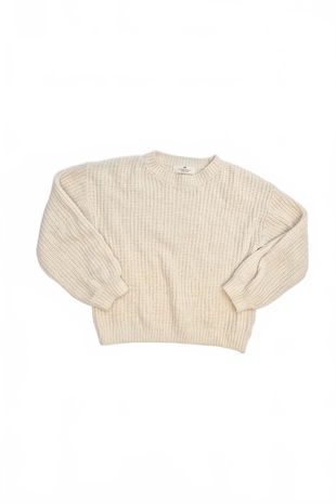 Dievčenský sveter H&M, farba biela, veľkosť 134