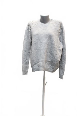 Dievčenský sveter Page One, farba sivá, veľkosť 170