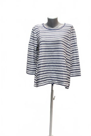 Dámske tričko Tchibo bez potlače, farba pruhovaná, veľkosť 44
