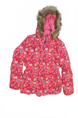 Dievčenská zimná bunda Lewro, farba kvetovaná, veľkosť 152