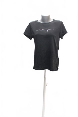 Dámske tričko Amisu bez potlače, farba čierna, veľkosť S