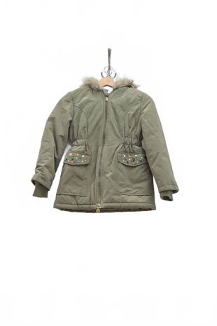 Dievčenská zimná bunda Original Marines, farba khaki, veľkosť 7-8 r