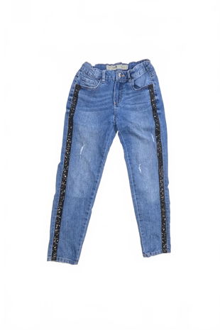 Dievčenské nohavice Denim Co., farba denim, veľkosť 140