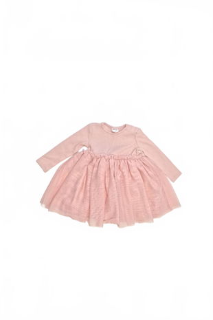 Dievčenské šaty F&F, farba ružová, veľkosť 9-12 m