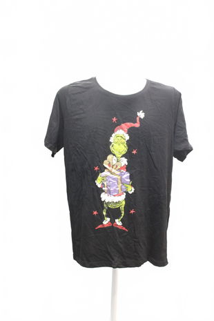 Pánské tričko Sinsay s potiskem, barva černá, velikost 2XL