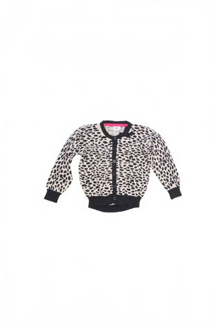 Dievčenský sveter F&F, farba zvieracie vzory, veľkosť 1-3 r