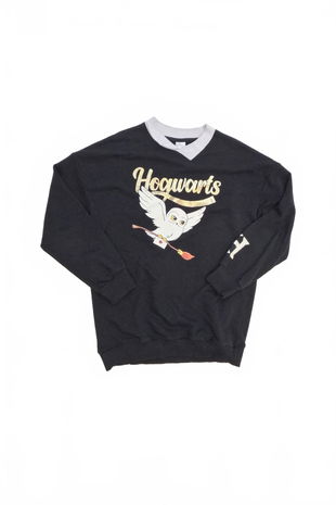 Dievčenská mikina C&A s potlačou, farba čierna, veľkosť 152