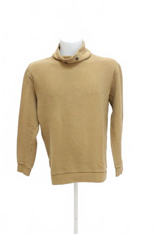 Pánská mikina Zara bez potisku, barva hnědá, velikost L