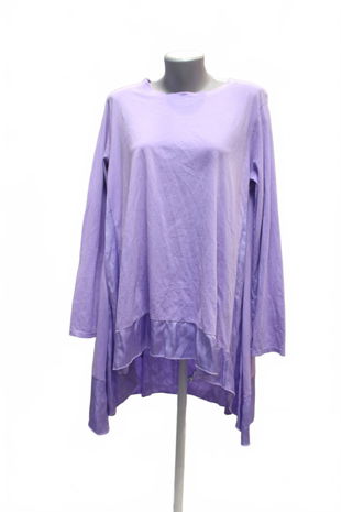 Dámské tričko Made In Italy bez potisku, barva fialová, velikost XL