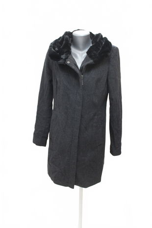 Dámsky zimný kabát Comma, farba sivá, veľkosť 38