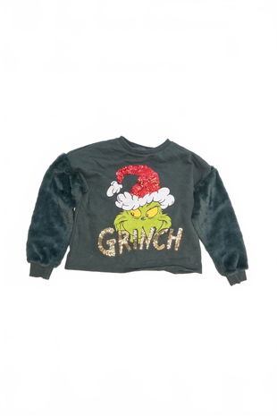 Dievčenská mikina Genesis s potlačou, farba khaki, veľkosť 9-10 r