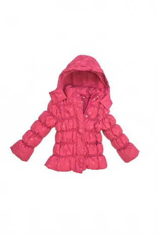 Dievčenská zimná bunda C&A, farba bordó, veľkosť 98