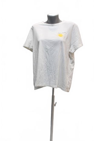 Dámské tričko F&F bez potisku, barva bílá, velikost 48