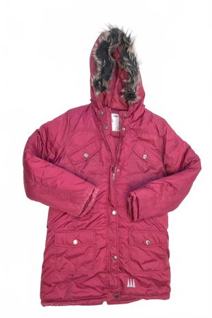 Dievčenská zimná bunda Pepperts, farba bordó, veľkosť 158