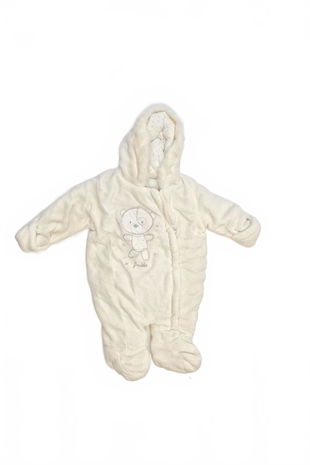 Dievčenská zimná kombinéza F&F, farba biela, veľkosť 4-6 m