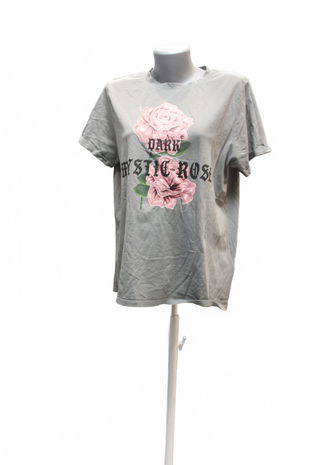 Dámské tričko Fbsister s potiskem, barva šedá, velikost XL