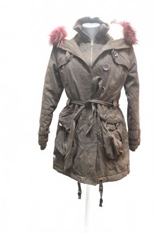 Dámska zimná bunda Next, farba hnedá, veľkosť 38