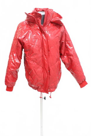Dámska zimná bunda H&M, farba červená, veľkosť 36