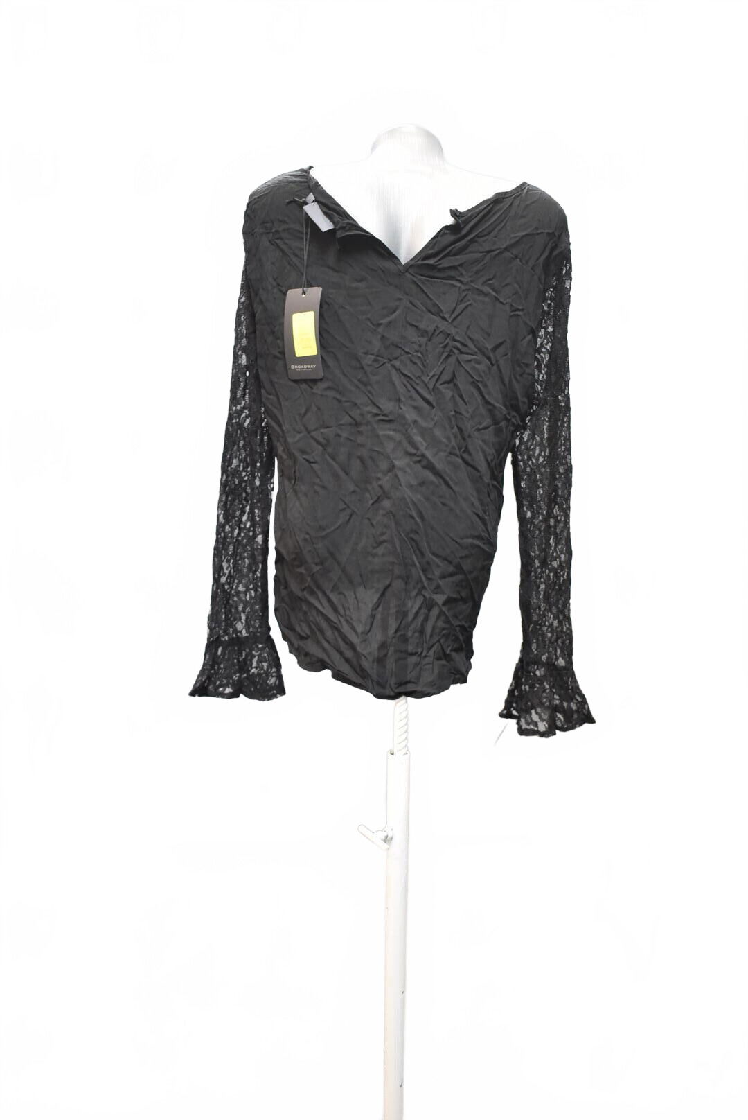 Dámské tričko Broadway bez potisku, barva černá, velikost XL