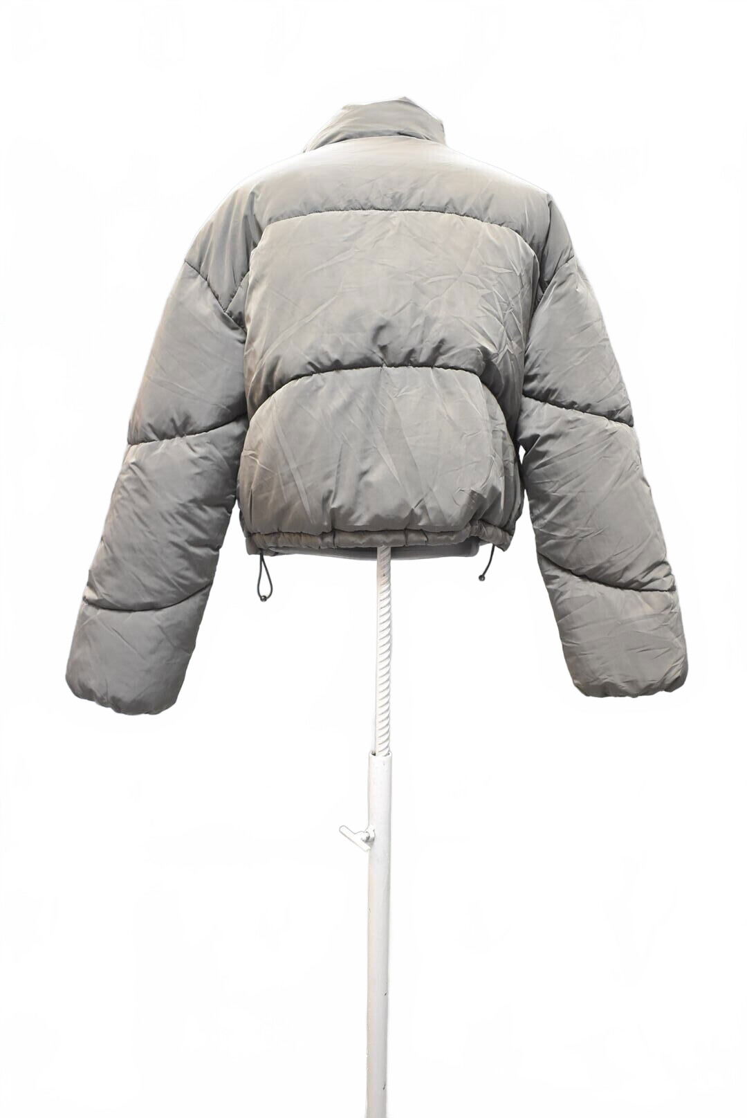 Dámska zimná bunda Pull&Bear, farba sivá, veľkosť L