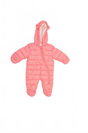 Dievčenská zimná kombinéza F&F, farba ružová, veľkosť 0-1 m