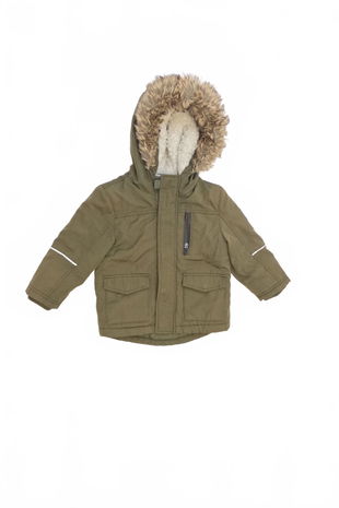 Chlapčenská zimná bunda F&F, farba khaki, veľkosť 1-3 r