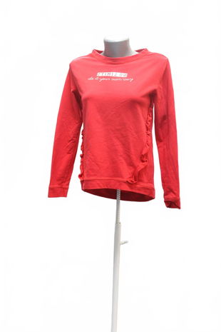 Dievčenská mikina S.oliver bez potlače, farba červená, veľkosť 164