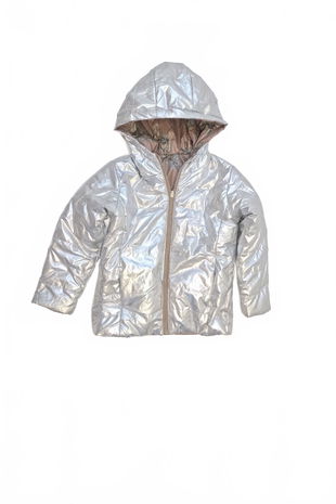 Dievčenská bunda Coccodrillo (Cdrl), farba strieborná, veľkosť 110
