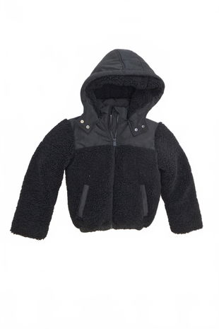 Dievčenská zimná bunda F&F, farba čierna, veľkosť 6-7 r