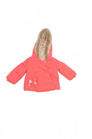 Dievčenská zimná bunda Marks & Spencer, farba ružová, veľkosť 9-12 m