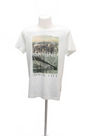 Pánské tričko Livergy s potiskem, barva bílá, velikost 48