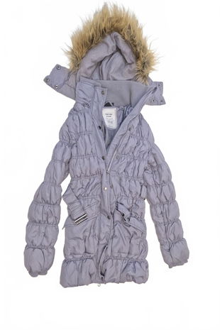 Dievčenská zimná bunda Page One, farba sivá, veľkosť 146
