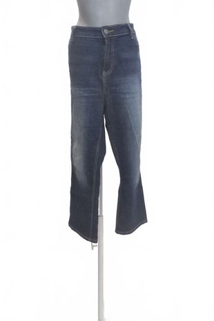 Dámské kalhoty F&F, barva denim, velikost 48