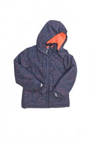 Dievčenská zimná bunda Tchibo, farba modrá, veľkosť 134