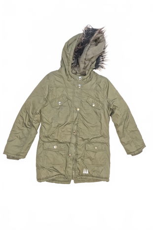 Dievčenská zimná bunda Pepperts, farba khaki, veľkosť 134