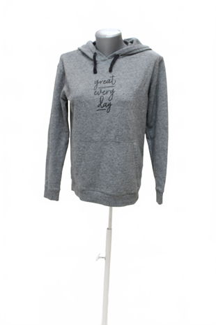 Dámska mikina Decathlon s potlačou, farba sivá, veľkosť XS