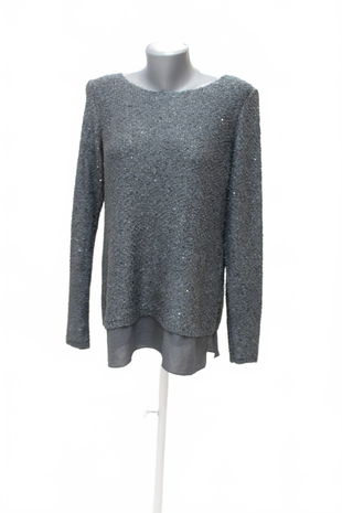 Dámsky sveter Camaieu, farba sivá, veľkosť M
