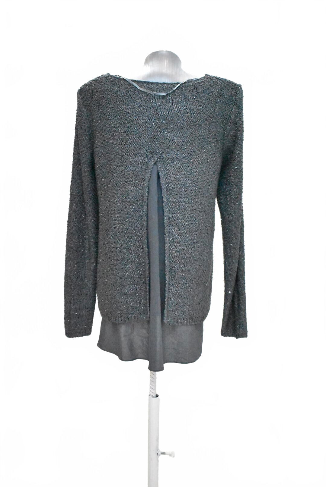 Dámsky sveter Camaieu, farba sivá, veľkosť M