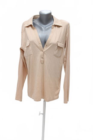 Dámske tričko Flame bez potlače, farba béžová, veľkosť L