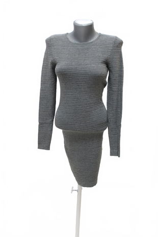 Dámske šaty Amisu, farba sivá, veľkosť 36