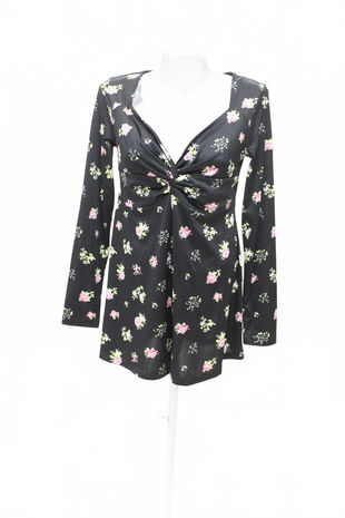 Dámský overal Amisu, barva květovaná, velikost M